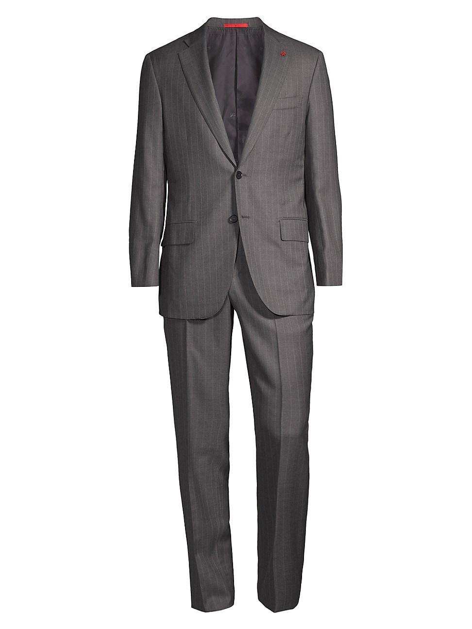 Mens Sanita Pinstriped Wool Suit Product Image