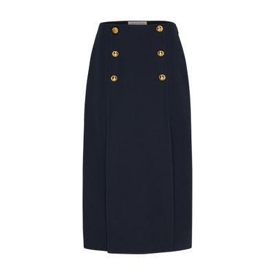 Couture Crêpe Skirt In Navy Product Image