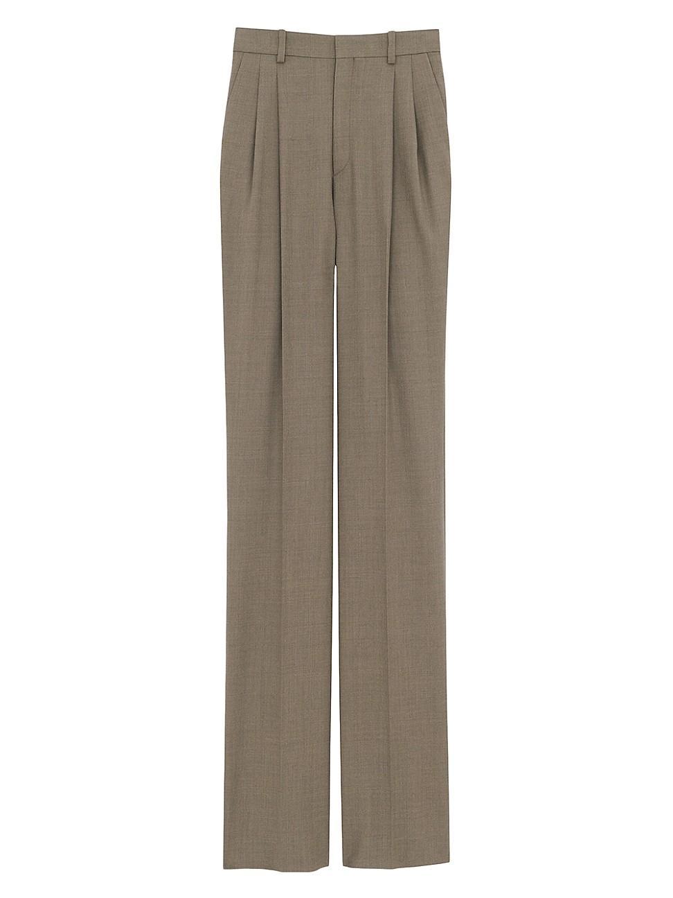 Womens High-Waisted Pants In Wool product image