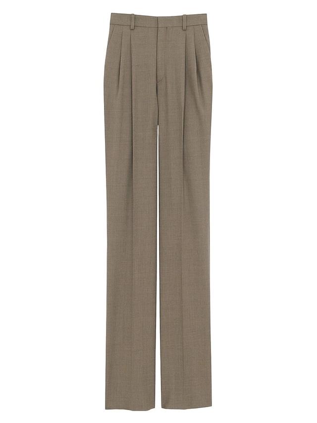 Womens High-Waisted Pants In Wool Product Image