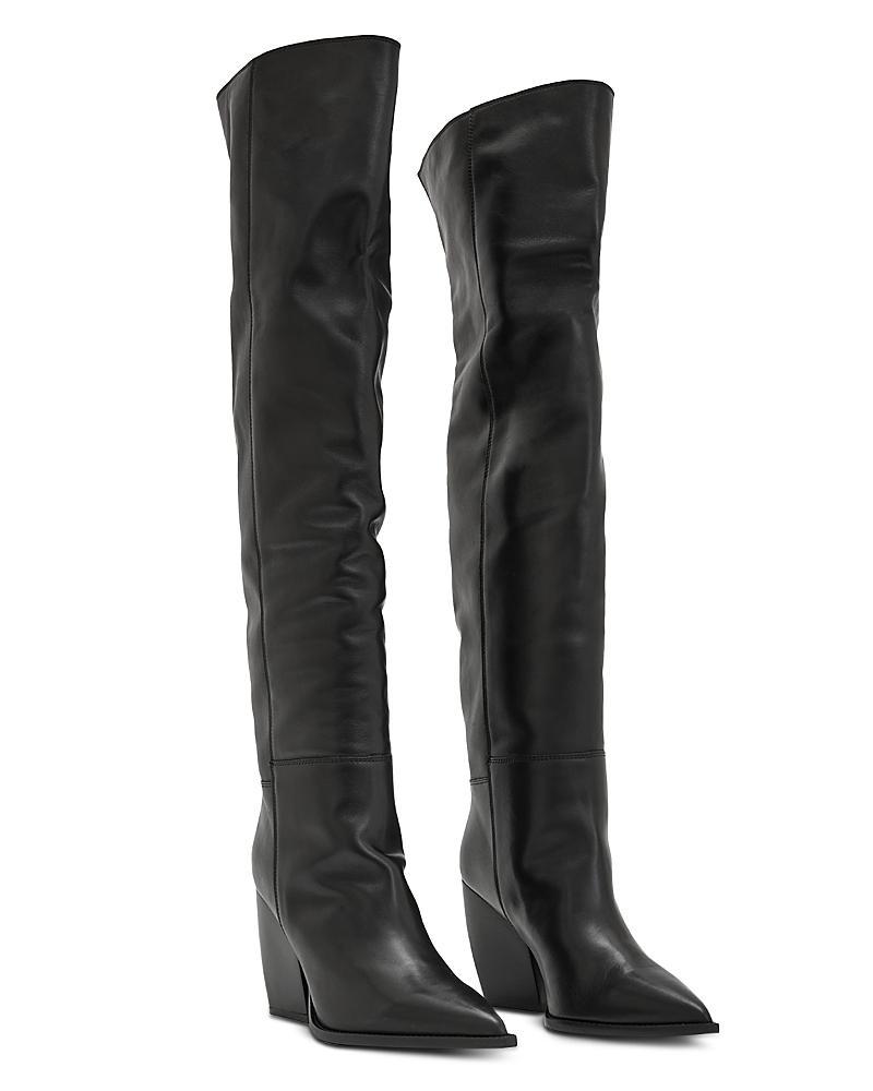 Allsaints Womens Reina Pointed Toe Over The Knee Boots Product Image