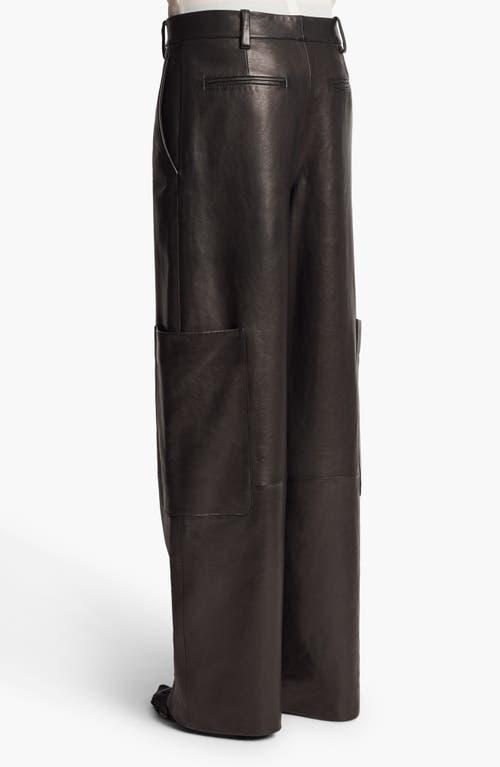 Caiton Leather Wide-leg Cargo Pants In Schwarz Product Image