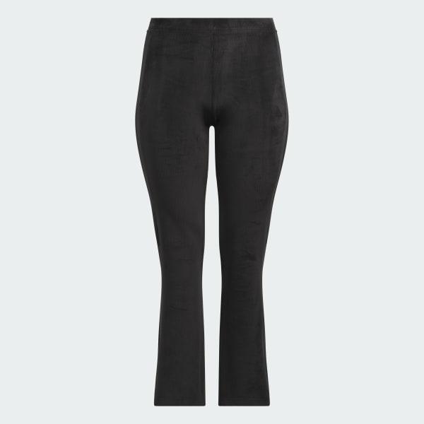 Tiro Cut 3-Stripes Stretchy Velour Flared Leggings (Plus Size) Product Image