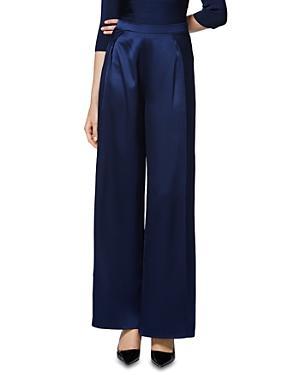 Womens Pleated High-Rise Wide-Leg Pants Product Image