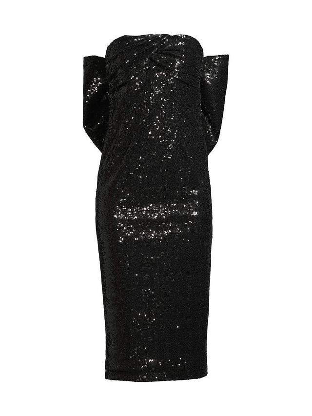 Womens Loulou Sequined Bow-Back Midi-Dress Product Image