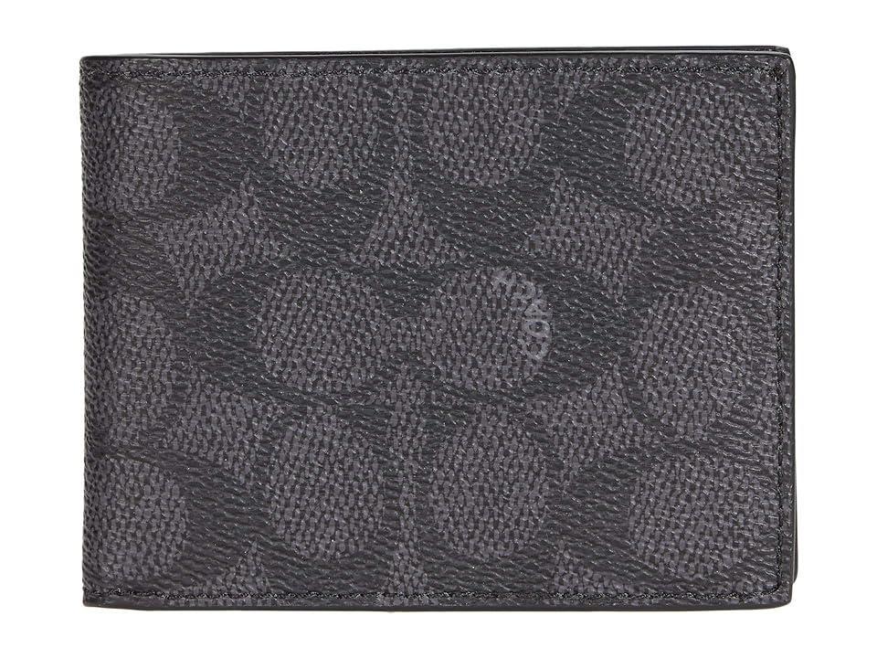 Mens Signature Monogram Slim Canvas & Leather Billfold Wallet Product Image