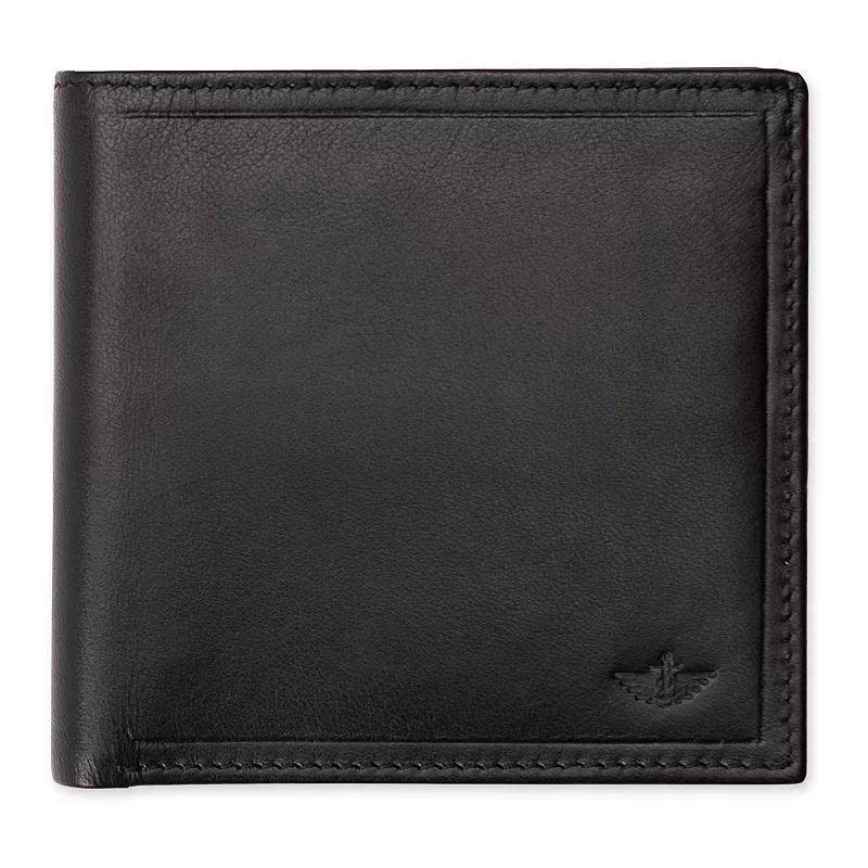 Mens Dockers RFID-Blocking Extra Capacity Leather Hipster Bifold Wallet Product Image