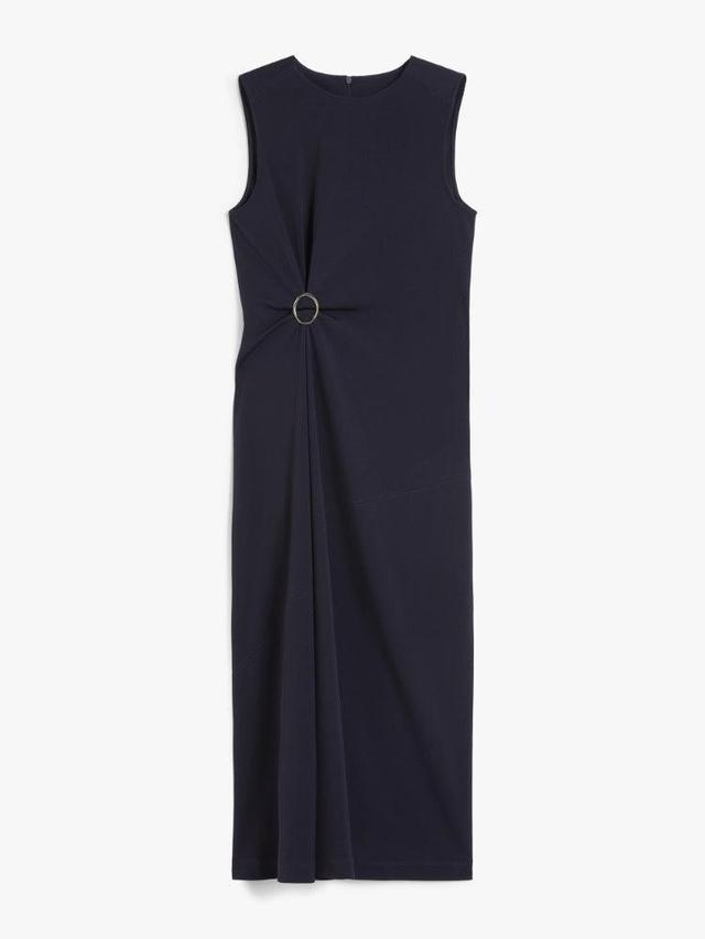 Max Mara Fluid Jersey Dress in Navy Product Image