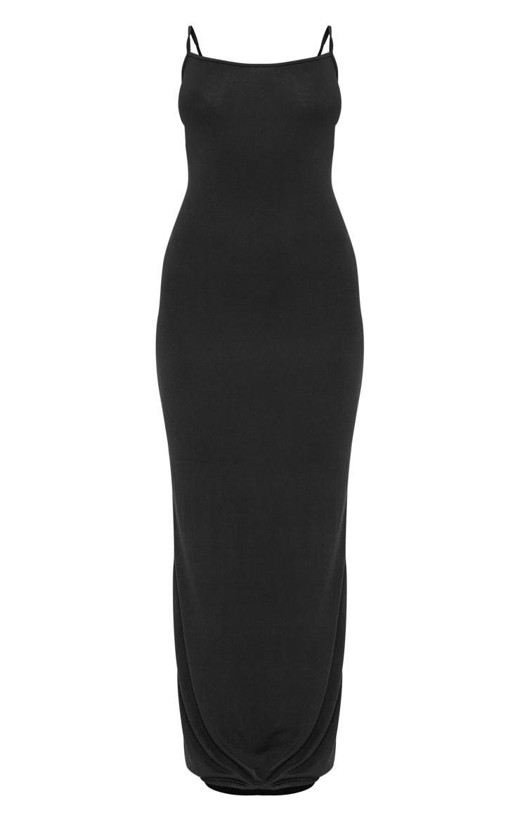 Black Drop Arm Hole Tank Maxi Dress Product Image