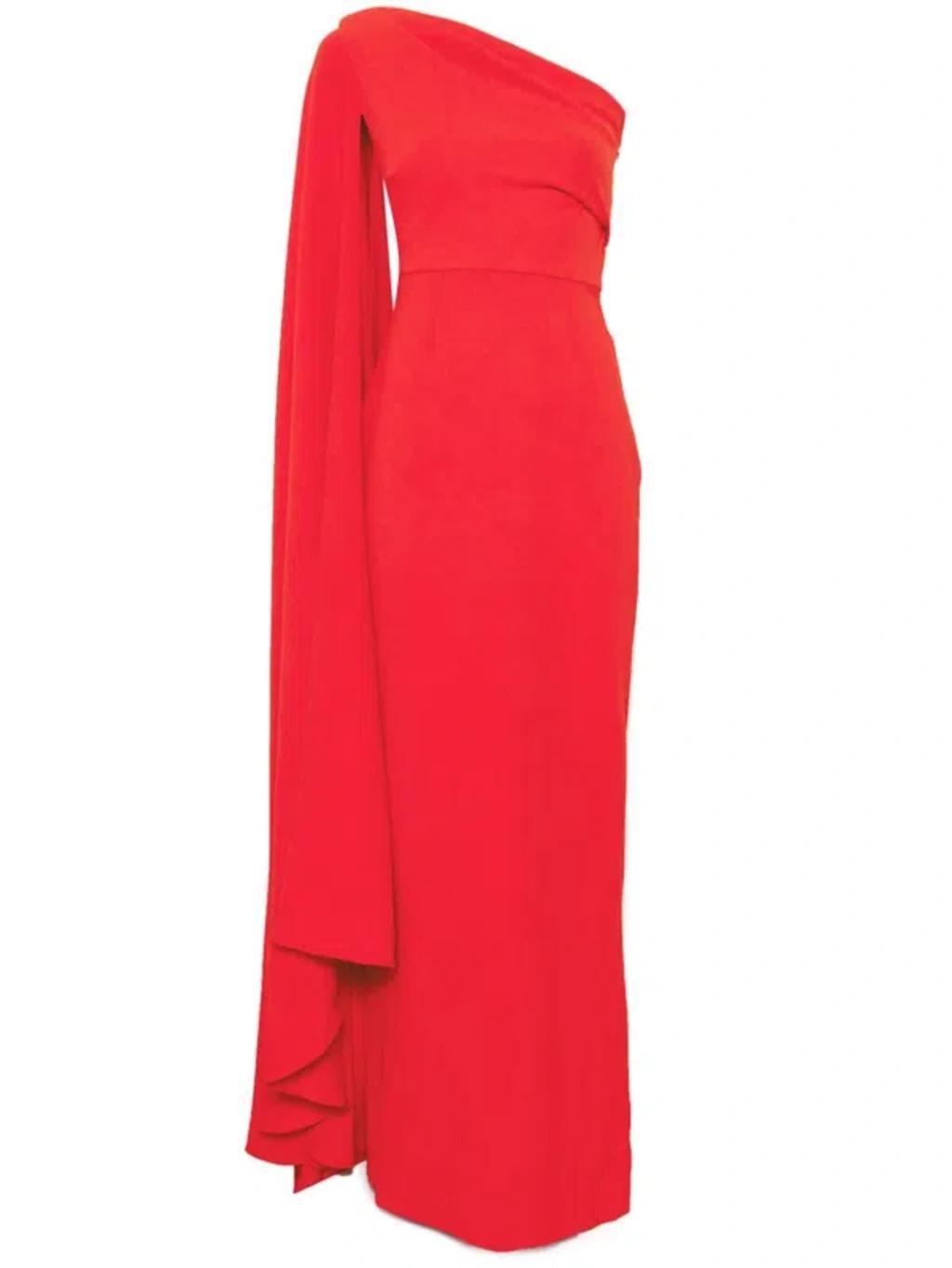 SOLACE LONDON Daria Gown In Red Product Image