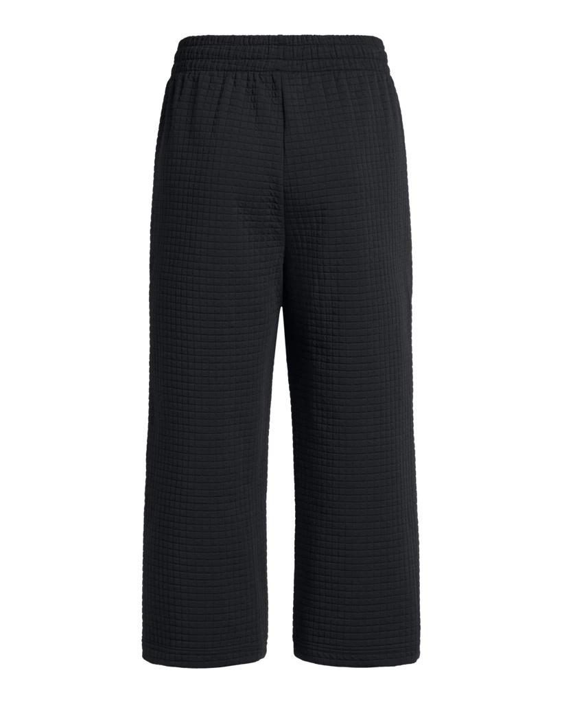 Women's UA Unstoppable Fleece Grid Wide Leg Crop Pants Product Image