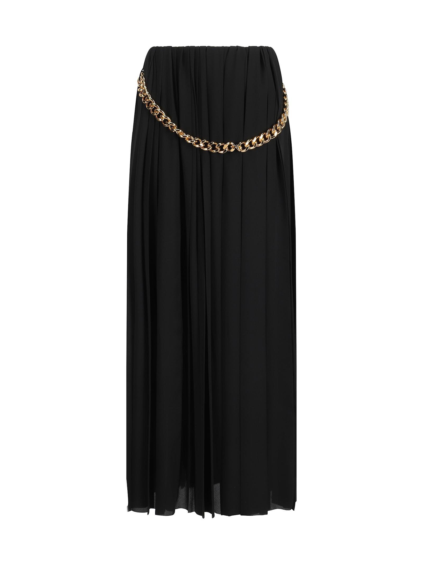 BALENCIAGA Pleated Maxi Skirt In Black Product Image