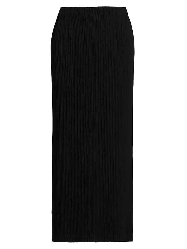 Hatching Pleats Midi-Skirt Product Image