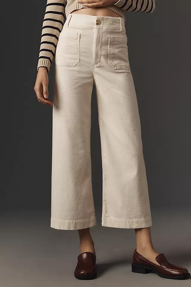 The Colette Cropped Wide-Leg Pants by Maeve: Corduroy Edition Product Image