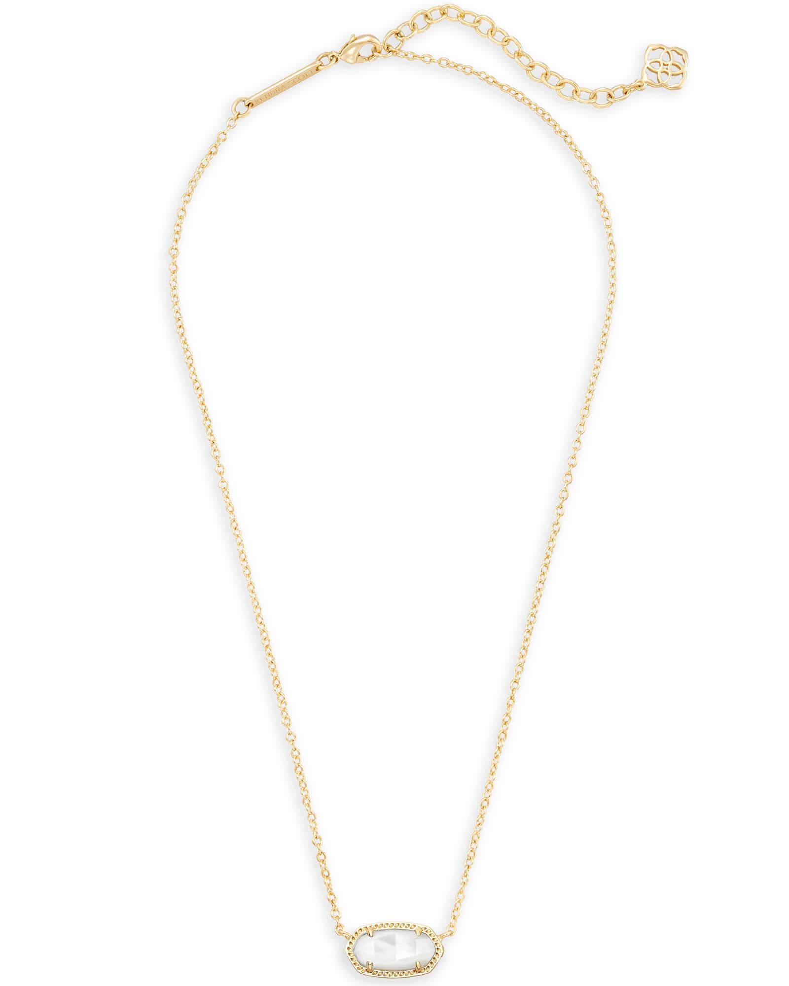 Elisa Gold Pendant Necklace in Iridescent Drusy Product Image