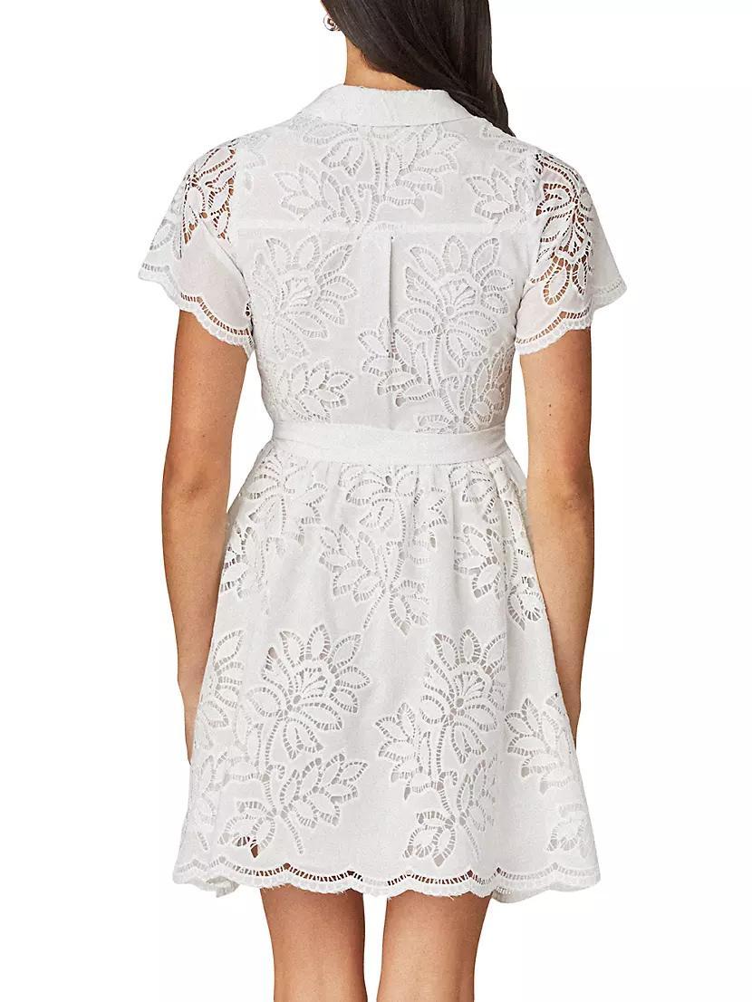 Alston Lace Tie-Waist Shirtdress Product Image