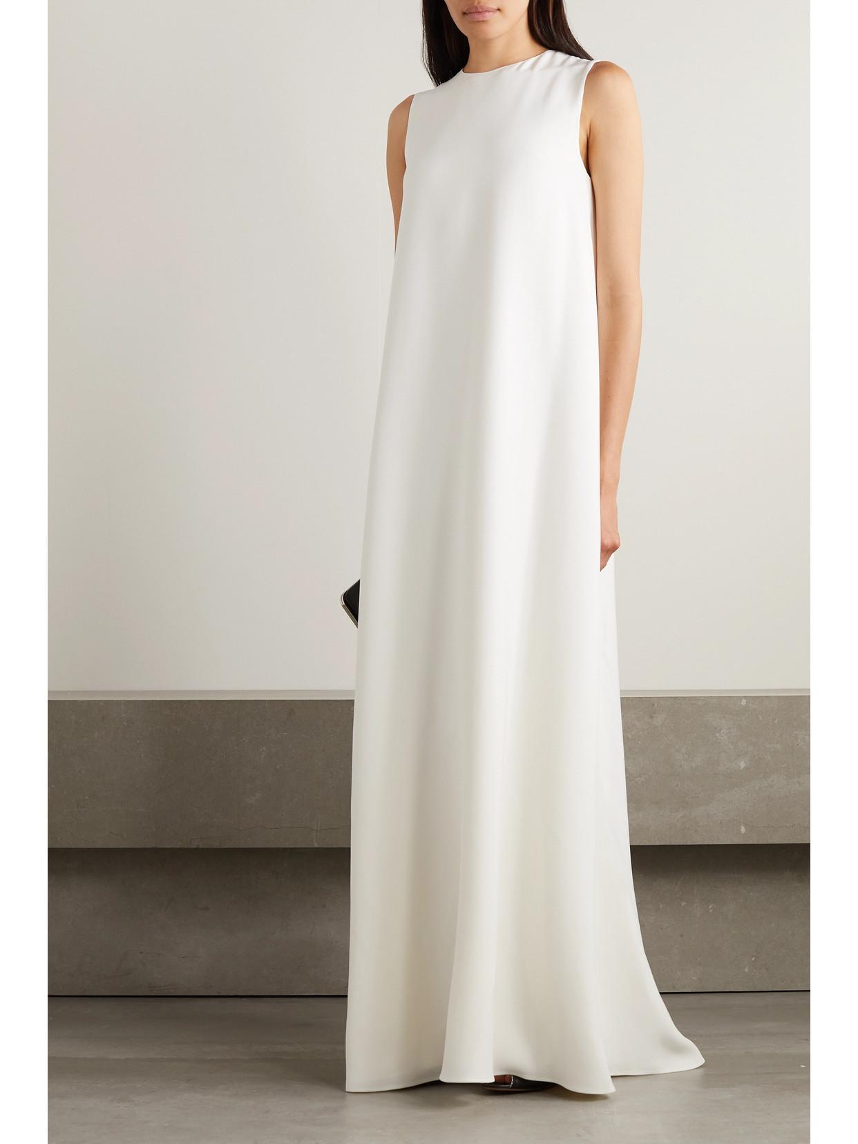 THE ROW Eno Silk-crepe Maxi Dress In White Product Image