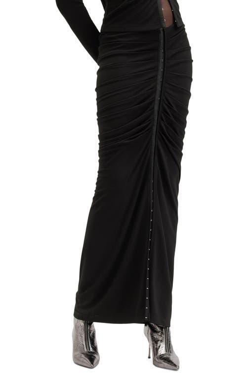 Cadell Gathered Maxi Skirt In Black Product Image