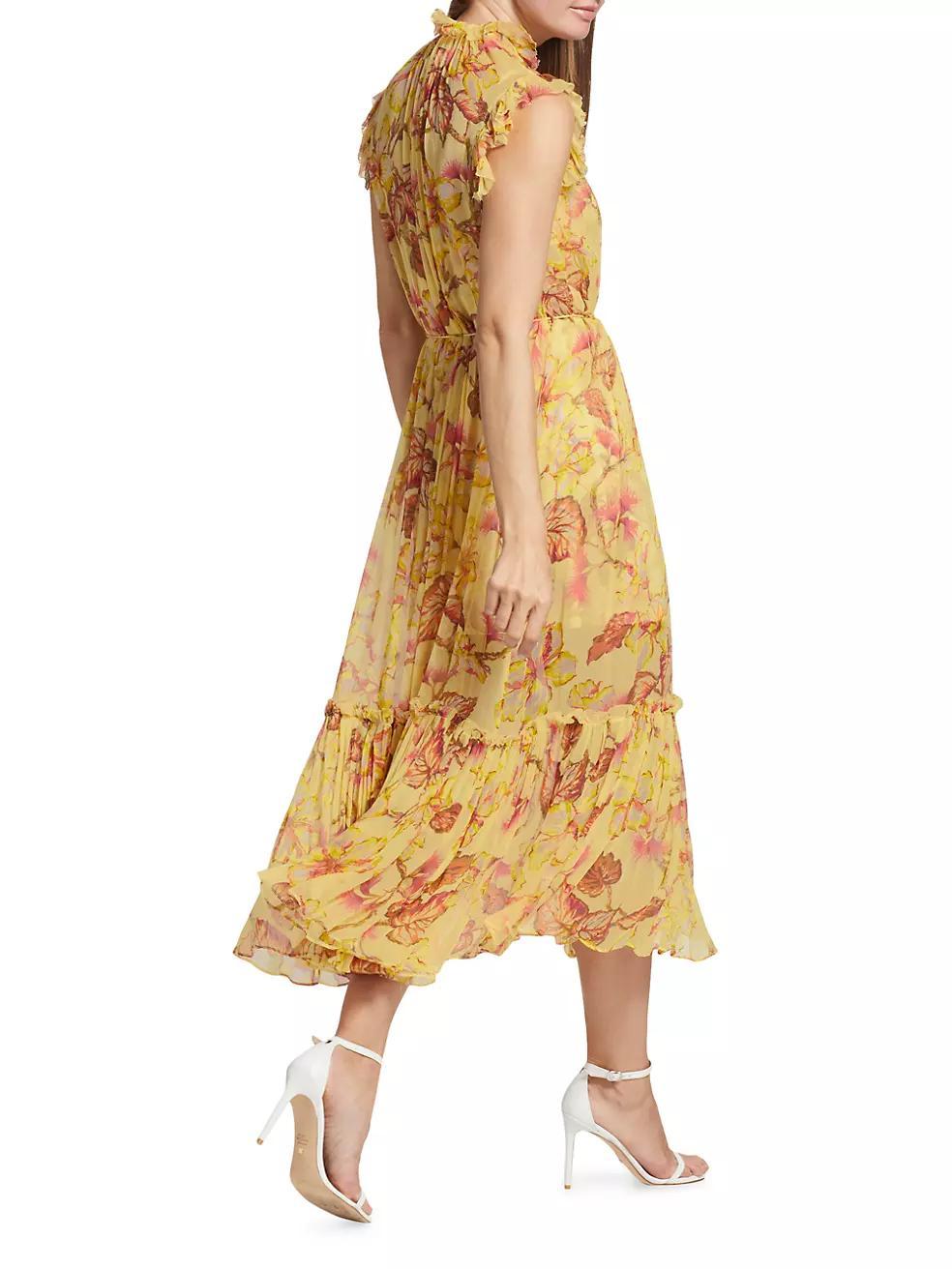 Matchmaker Flutter Floral Midi-Dress Product Image