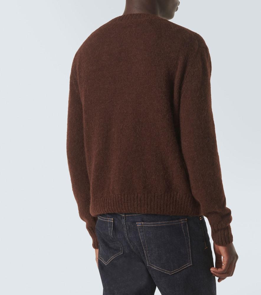 Alpaca-blend Sweater In Braun Product Image