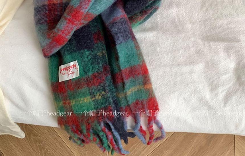 Plaid Applique Scarf Product Image