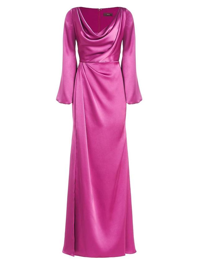 Womens Eliana Satin Cowlneck Gown Product Image