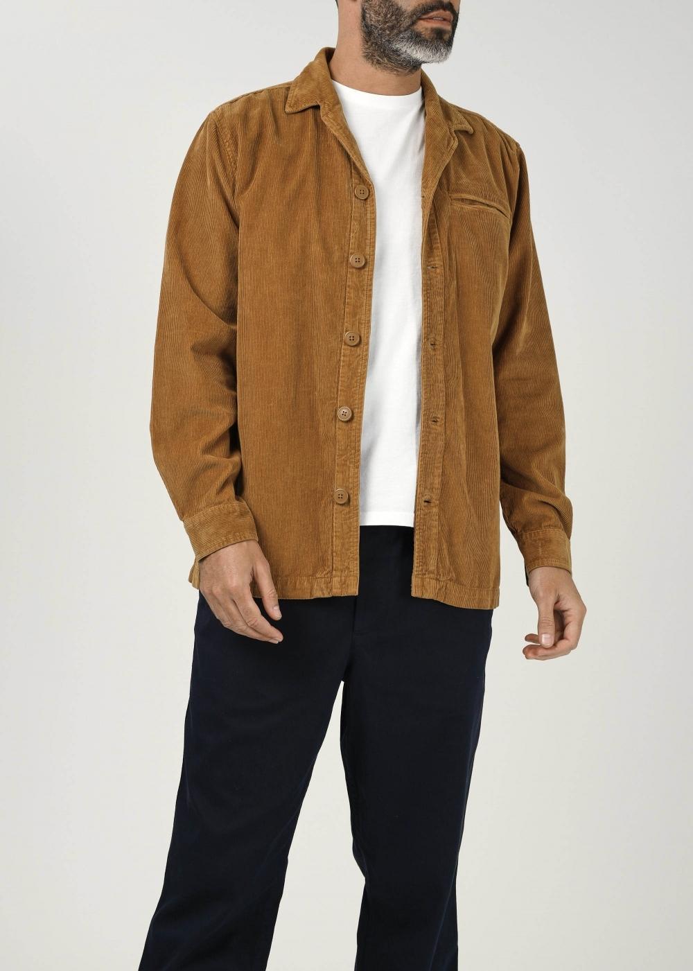 Mens Casswell Overshirt In Cinnamon In Brown Fabric Product Image