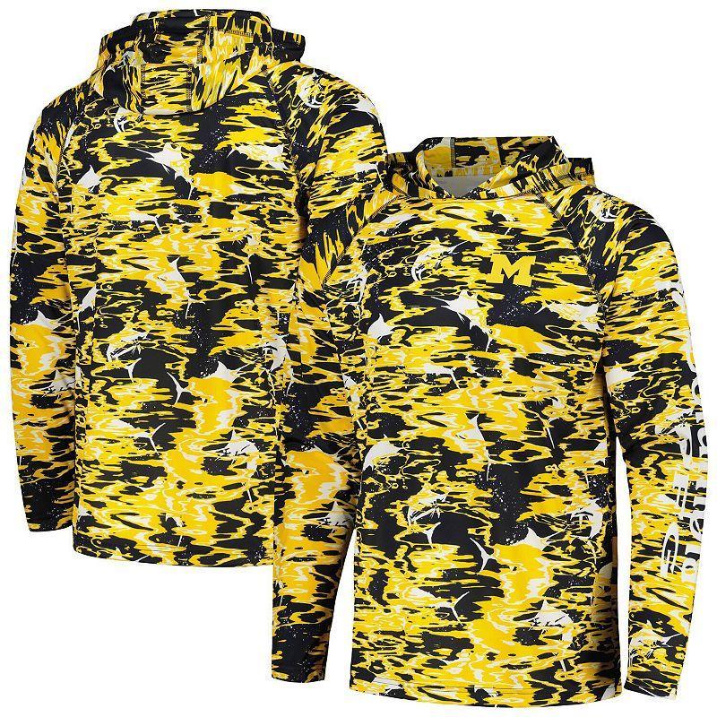 Columbia Men's Collegiate PFG Super Terminal Tackle Hoodie - Michigan- Product Image