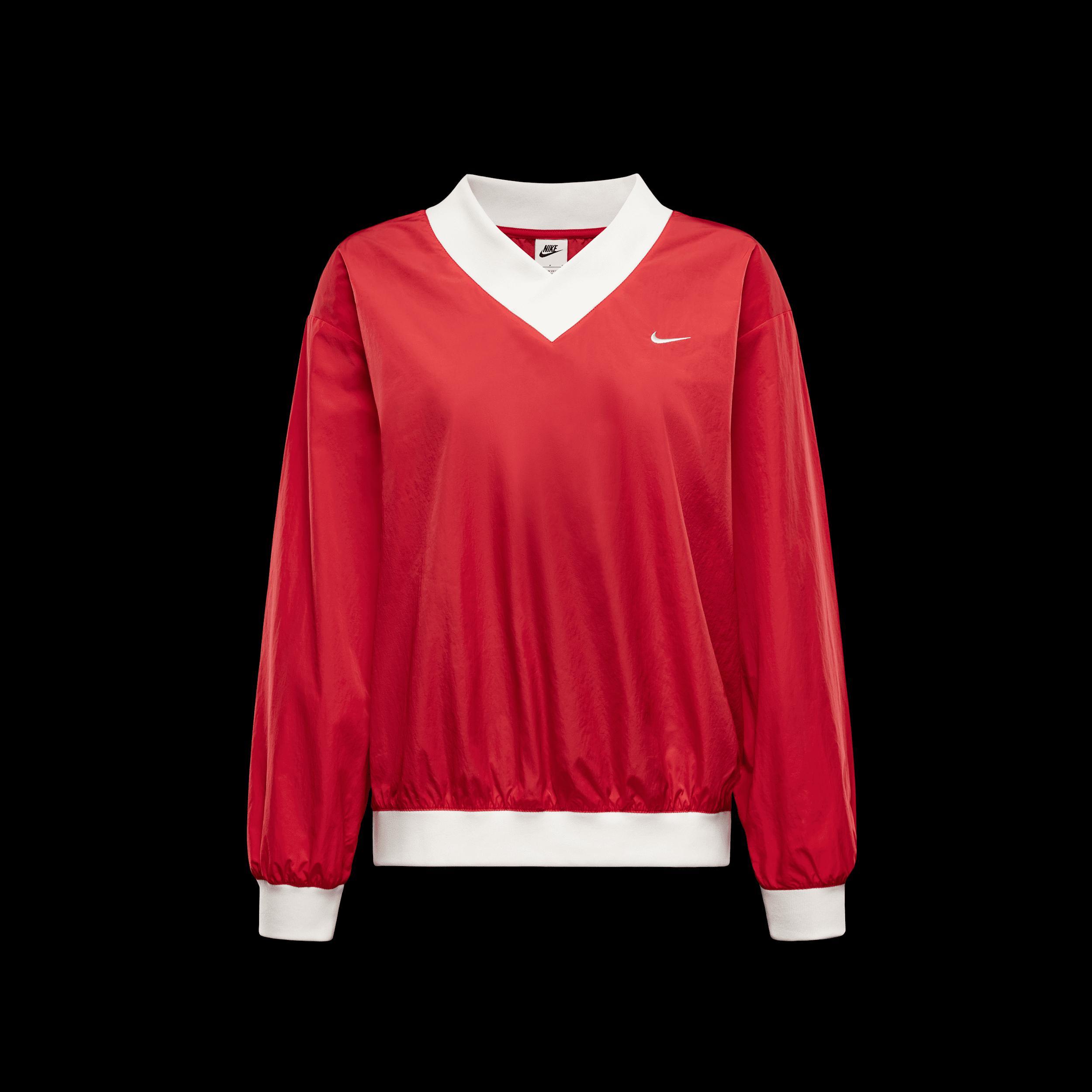 Women's Nike Sportswear Essential Loose UV Woven Long-Sleeve V-Neck Top Product Image