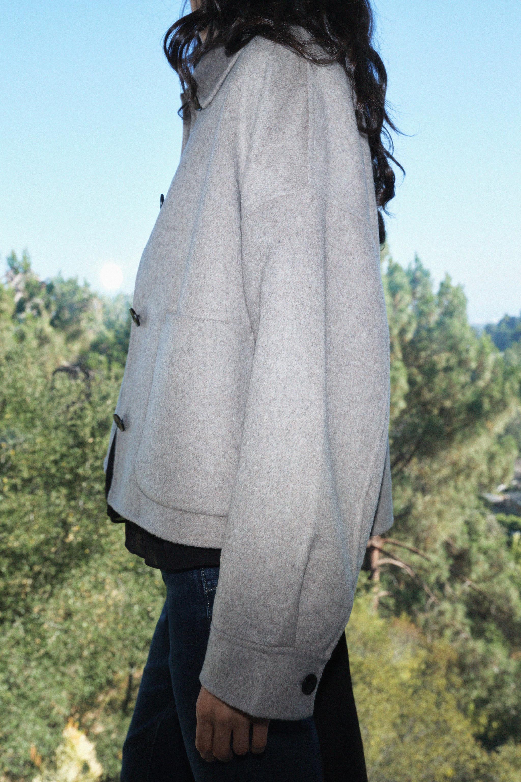 DOUBLE FACED WOOL BLEND JACKET ZW COLLECTION Product Image