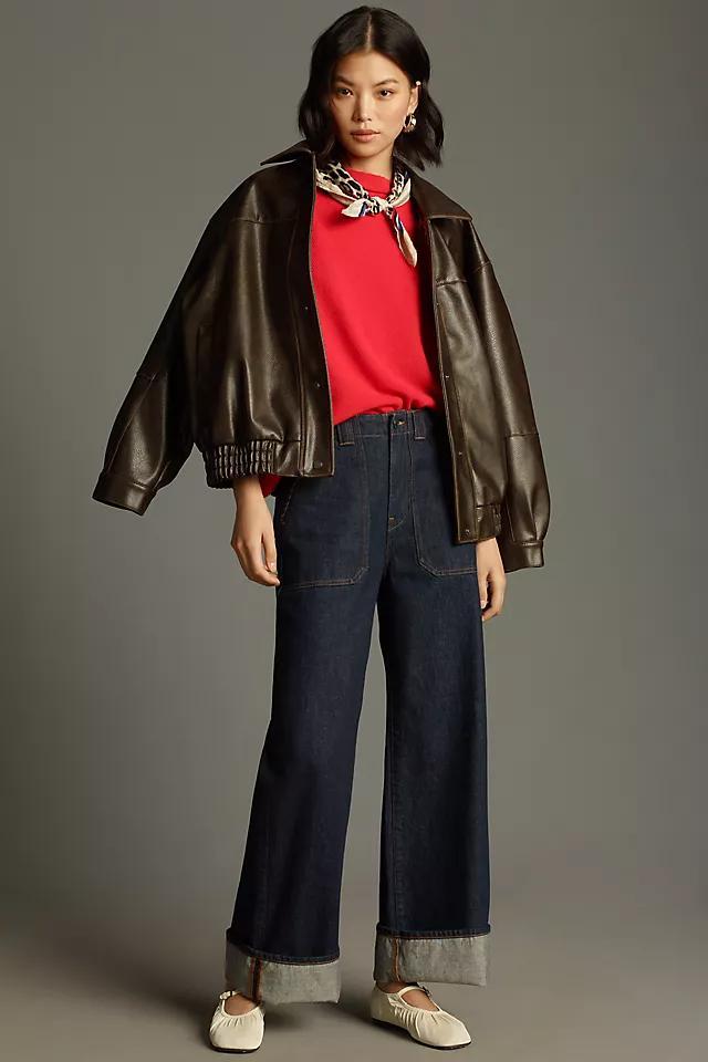 Edwin Rowan High-Rise Wide-Leg Cuffed Jeans Product Image