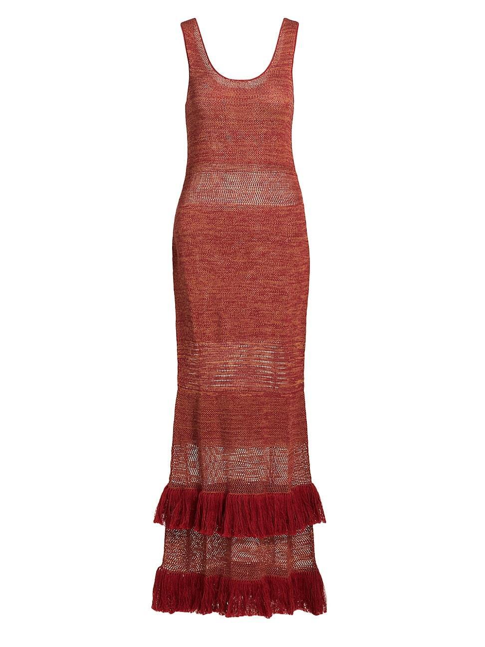 Womens Laguna Ruffle Maxi Dress Product Image