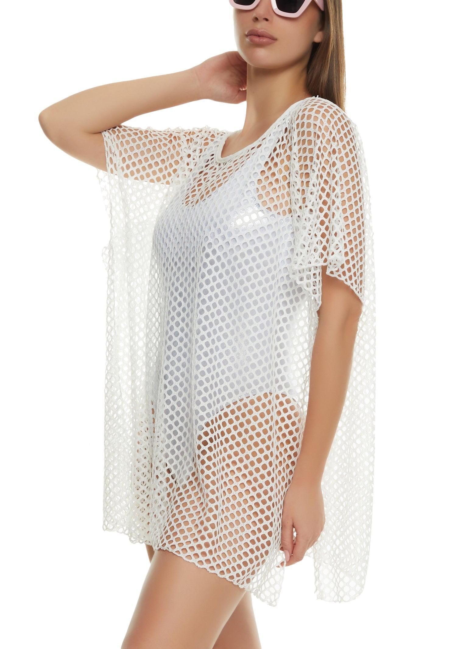 Womens Fishnet Swim Cover Up Product Image