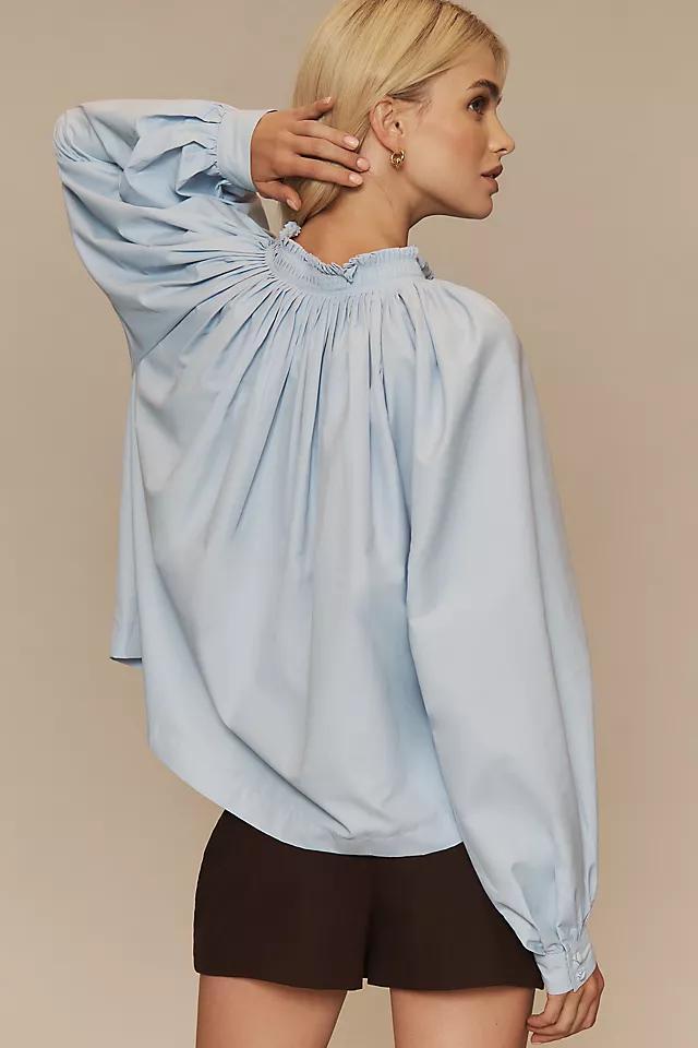 Maeve Pleated Trapeze Blouse Product Image