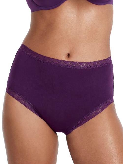 Natori Bliss Lace-Trim High Rise Cotton Brief 755058 Product Image