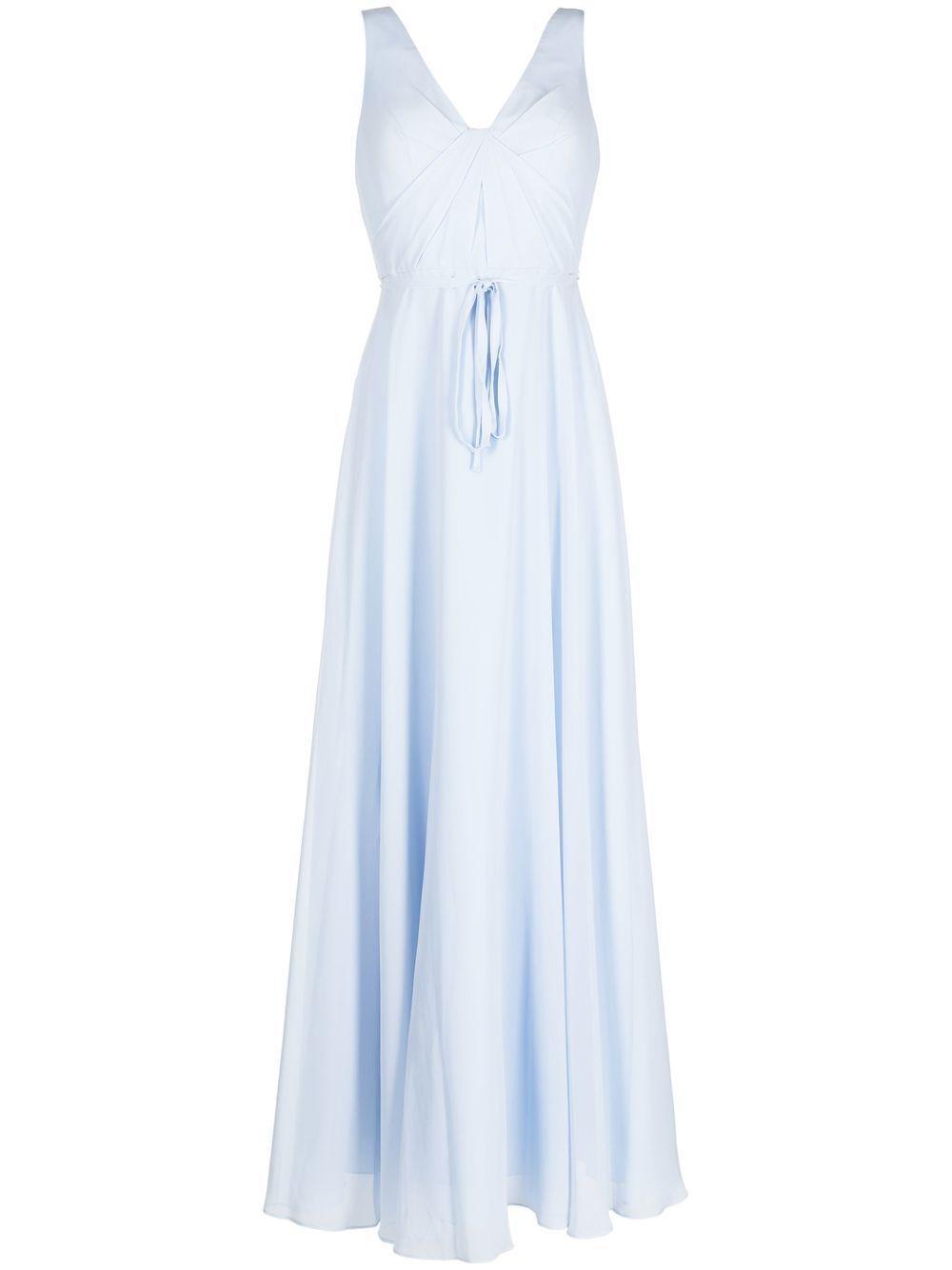 rear tie-fastening detail gown Product Image