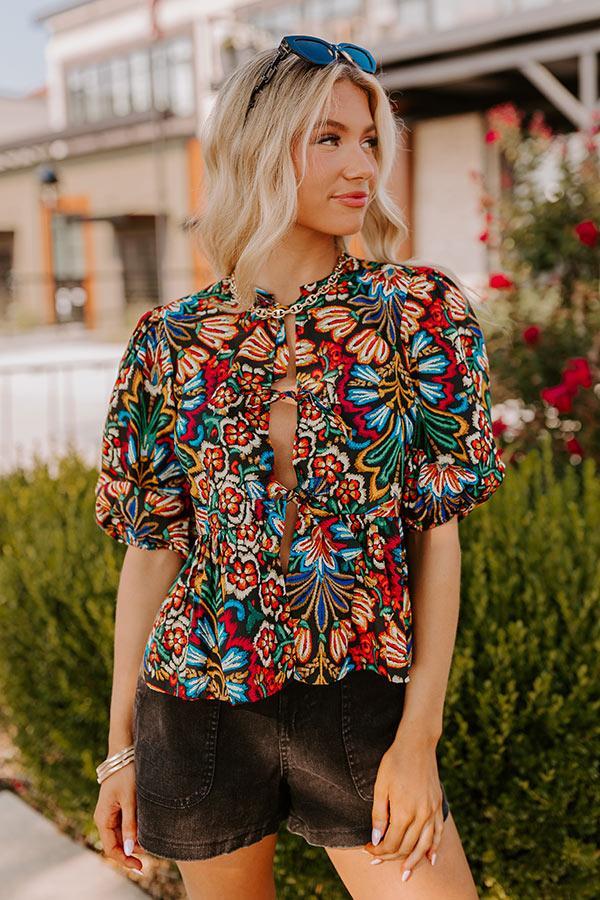 Tropical Dream Front Tie Top product image