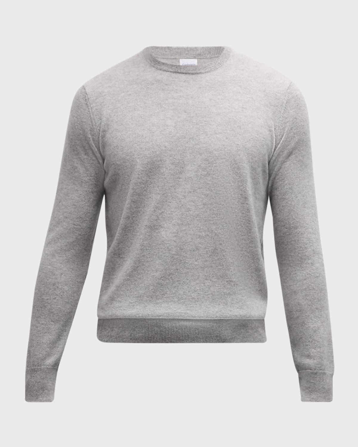 Men's Solid Cashmere Crewneck Sweater Product Image