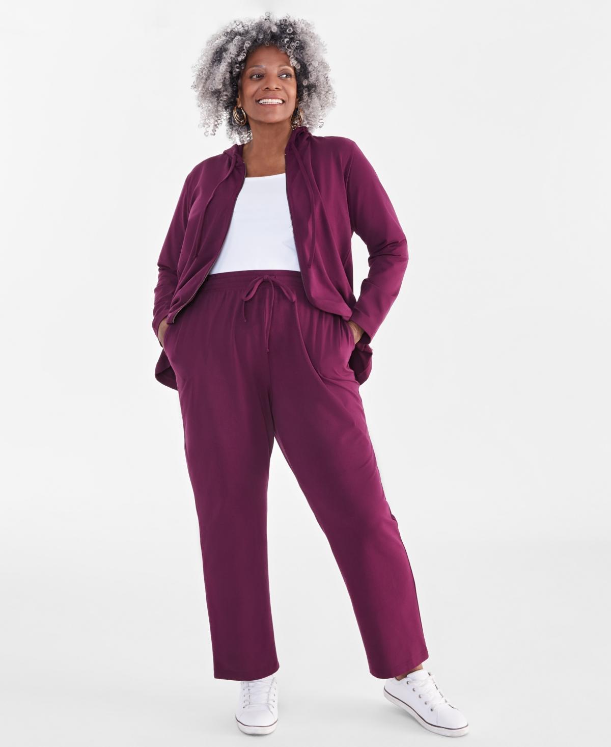 Style & Co Plus Size Knit Pull-On Pants, Created for Macys Product Image