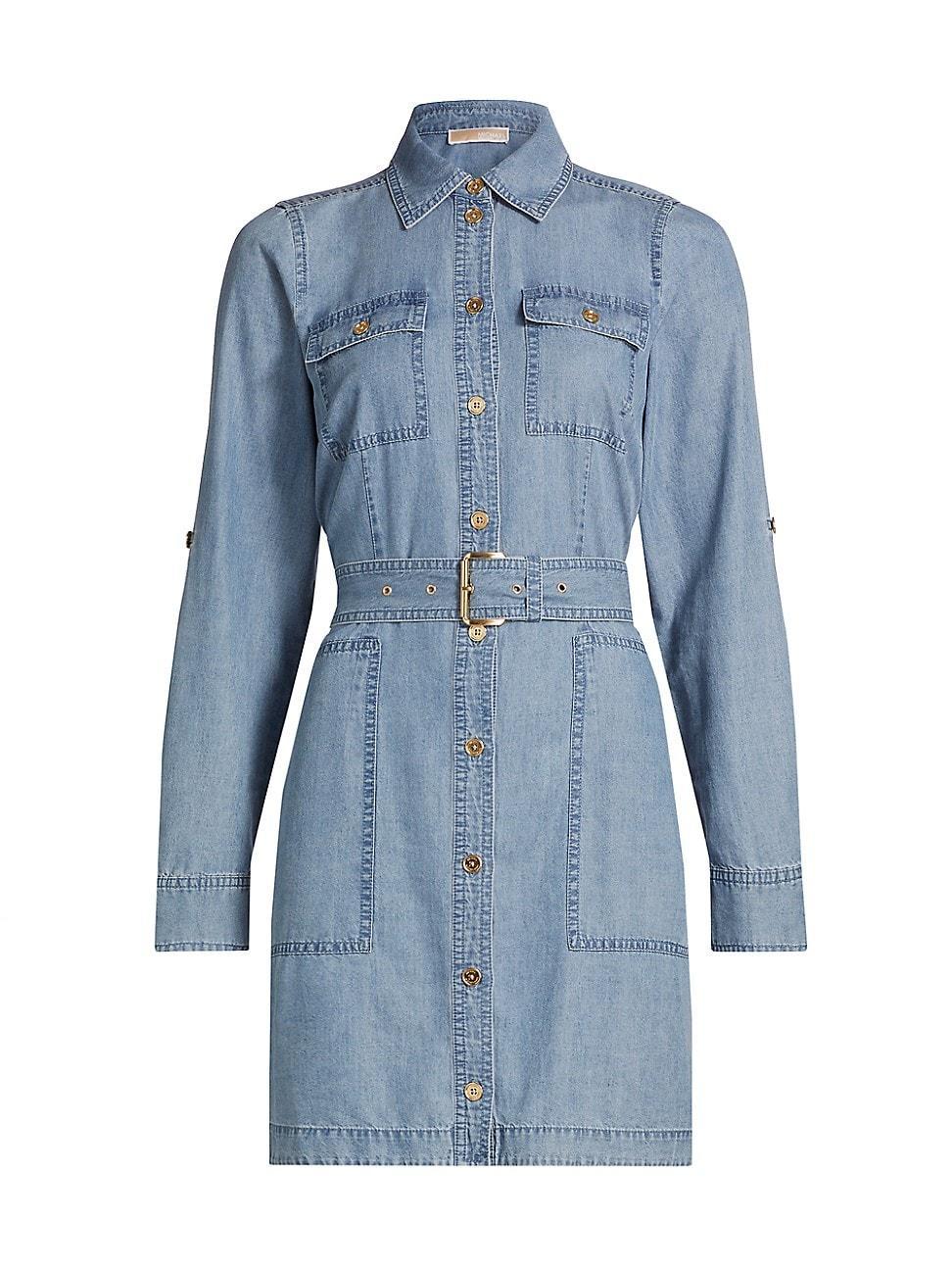 Womens Chambray Utility Dress Product Image