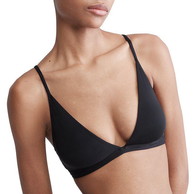 Calvin Klein Womens Form To Body Lightly Lined Triangle Bralette QF6758 Product Image