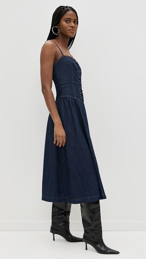 Reformation Florentina Denim Midi Dress | Shopbop Product Image