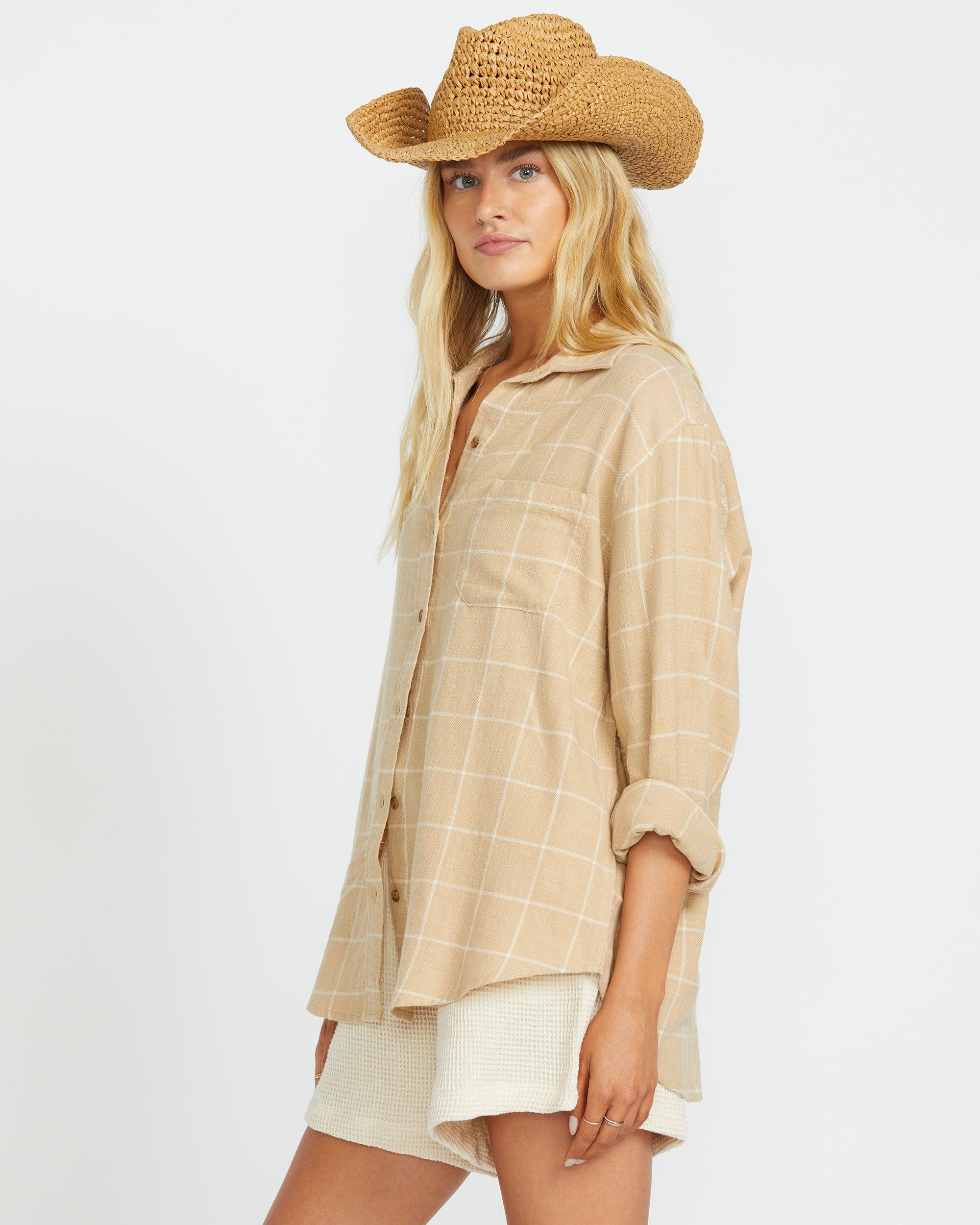 Layer Up Long Sleeve Shirt - Khaki Female Product Image