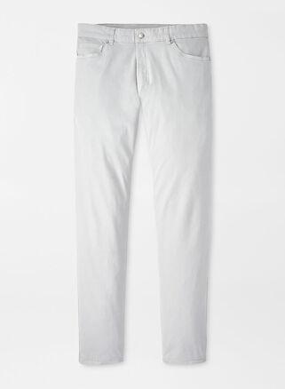 Peter Millar Mens Wayfare Five-Pocket Pant | Color: Platinum | Size: 38 Product Image