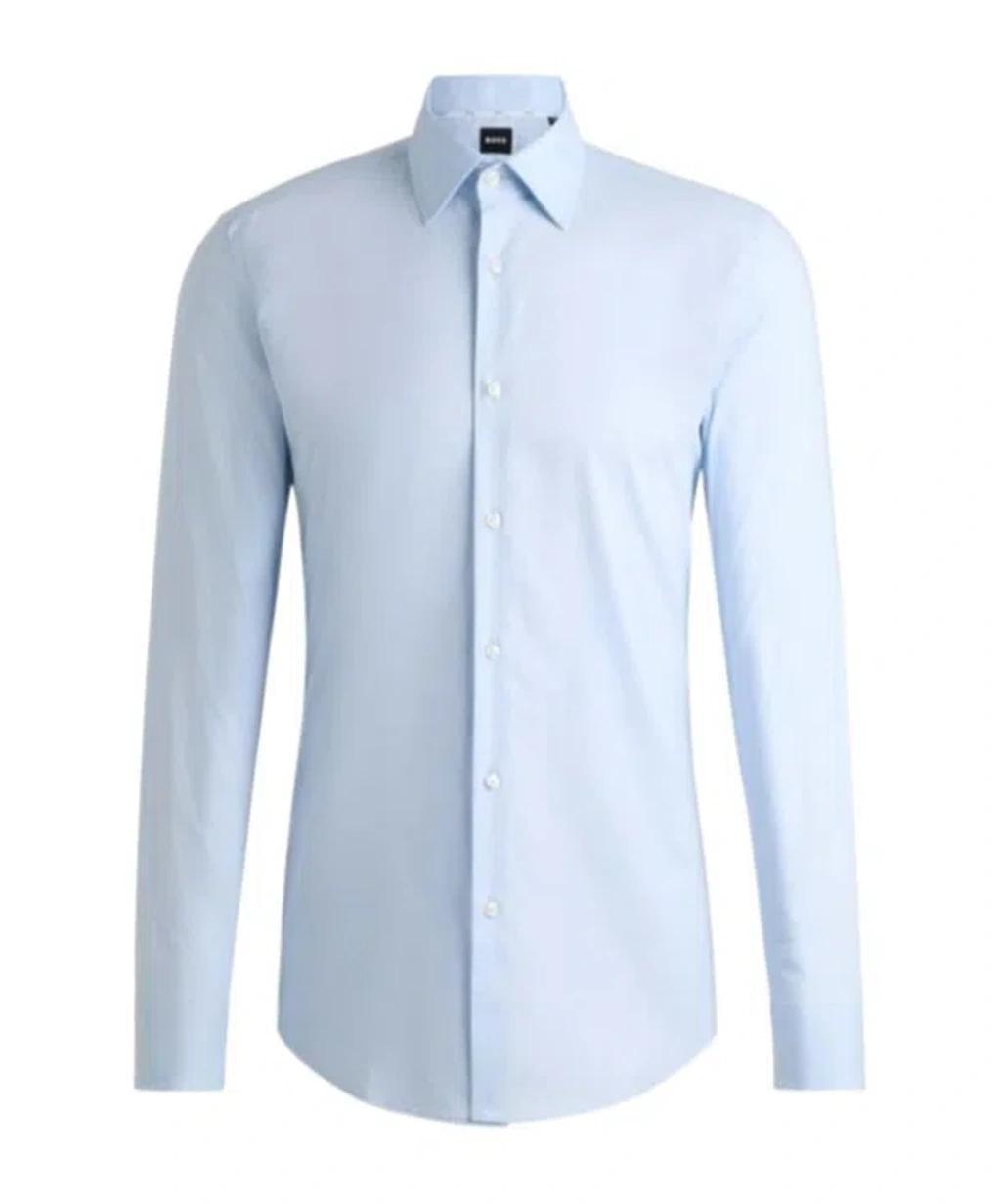 HUGO BOSS Long-sleeved Shirt In Blue Product Image