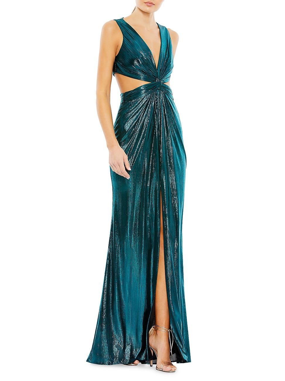 Womens Lam Cut-Out Gown Product Image