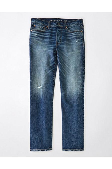 AE EasyFlex Distressed Relaxed Straight Jean Mens Product Image