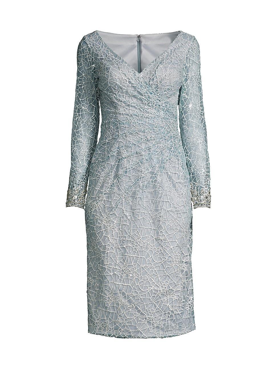 Womens Beaded & Embroidered Sheath Dress Product Image