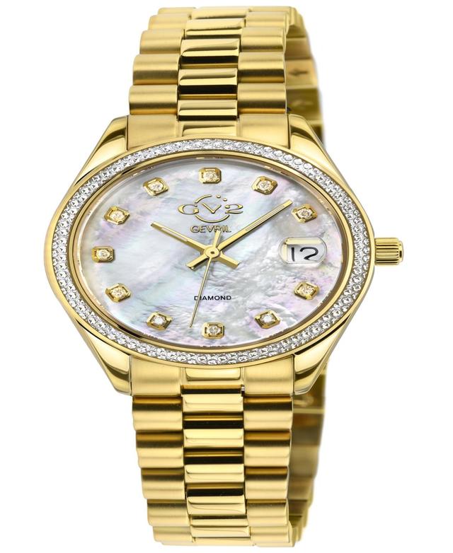 Gevril Womens Turin Swiss Quartz Gold-Tone Stainless Steel Bracelet Watch 32mm - Gold-Tone Product Image