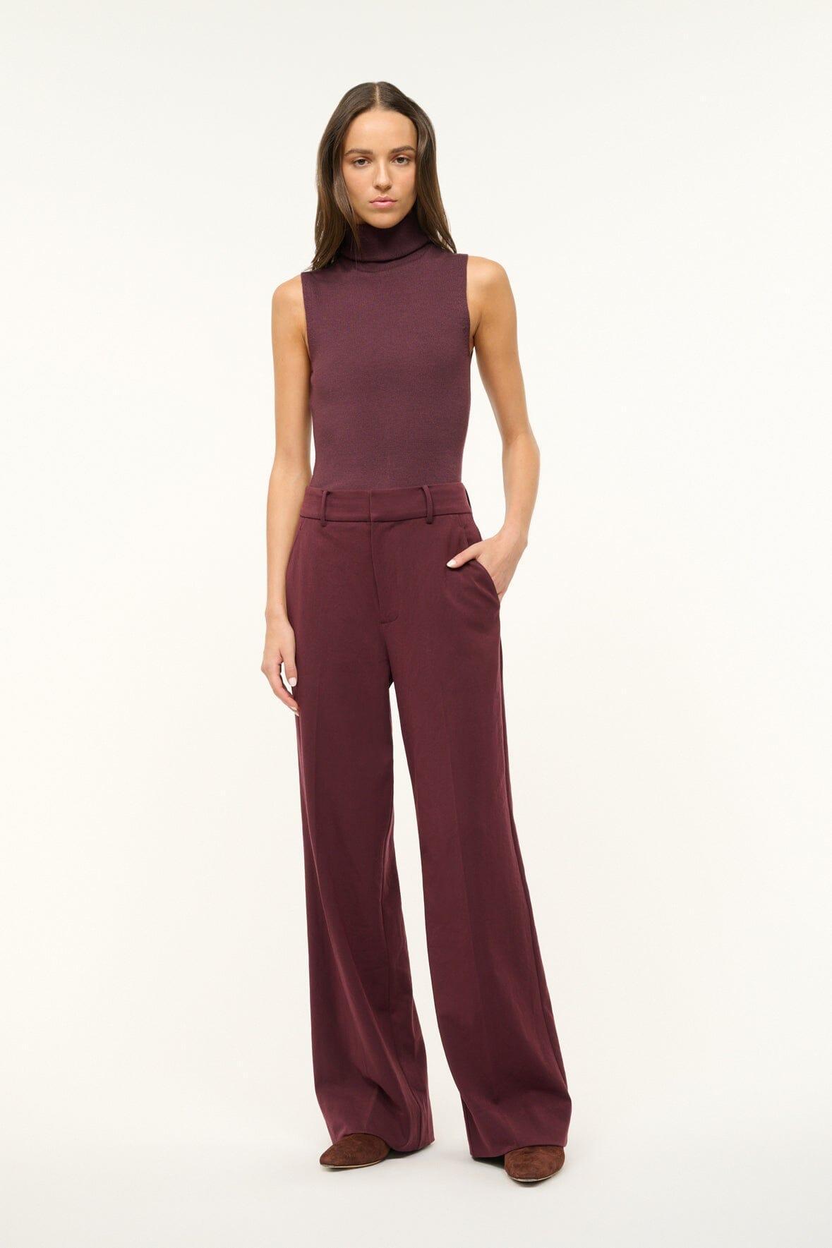 PRINCE SUITING PANT | MERLOT Product Image